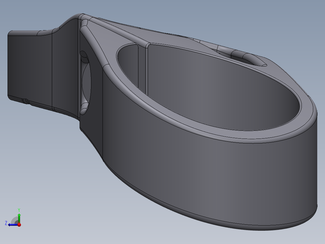 铃木gsxr1000 减震三口钳 3D模型SolidWorks三维设计图右视图