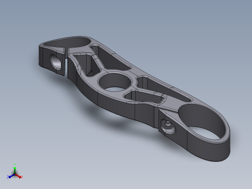 铃木gsxr1000 减震三口钳 3D模型SolidWorks三维设计图正等轴测缩略图