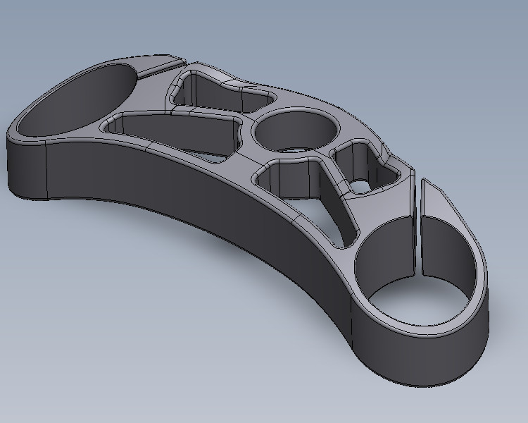 铃木gsxr1000 减震三口钳 3D模型SolidWorks三维设计图