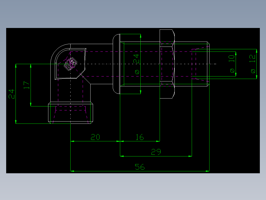 PARKER管接头EO Bulkhead elbow WSV12LOMDCF(16)_front