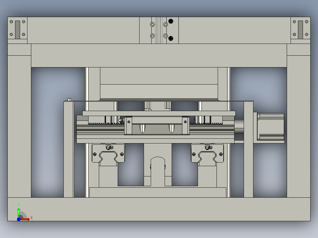 自带导向结构的锡膏印刷机前视图