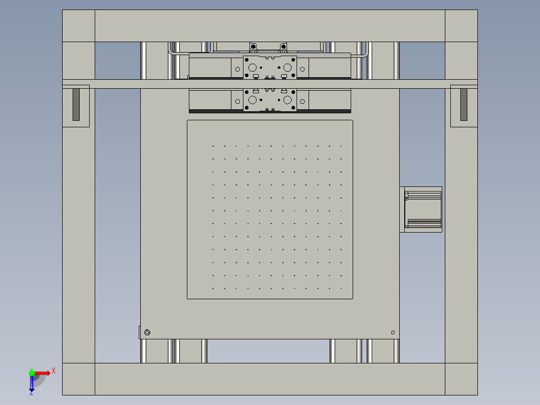 自带导向结构的锡膏印刷机俯视图