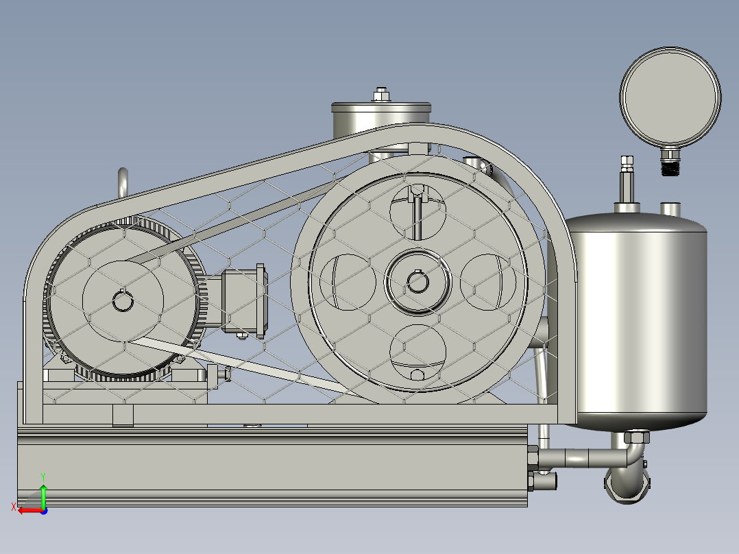 窑轮带冷却风机后视图