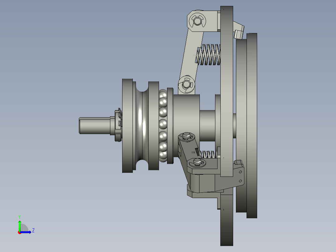 寻位转盘装配左视图