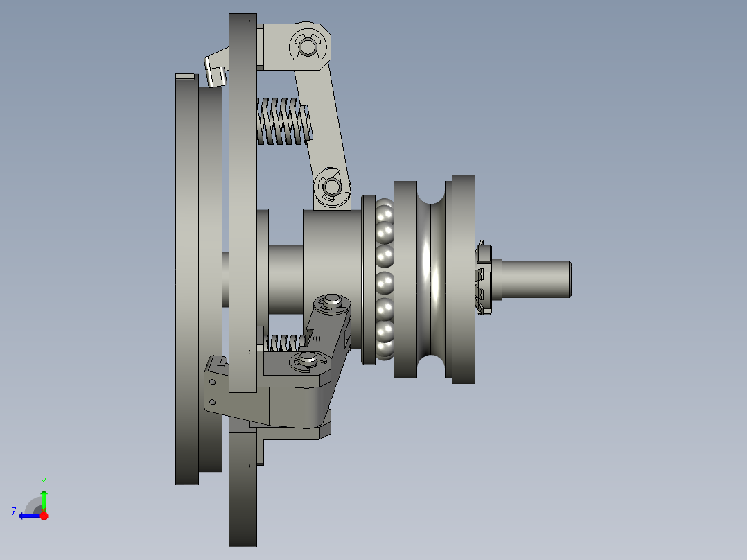 寻位转盘装配右视图