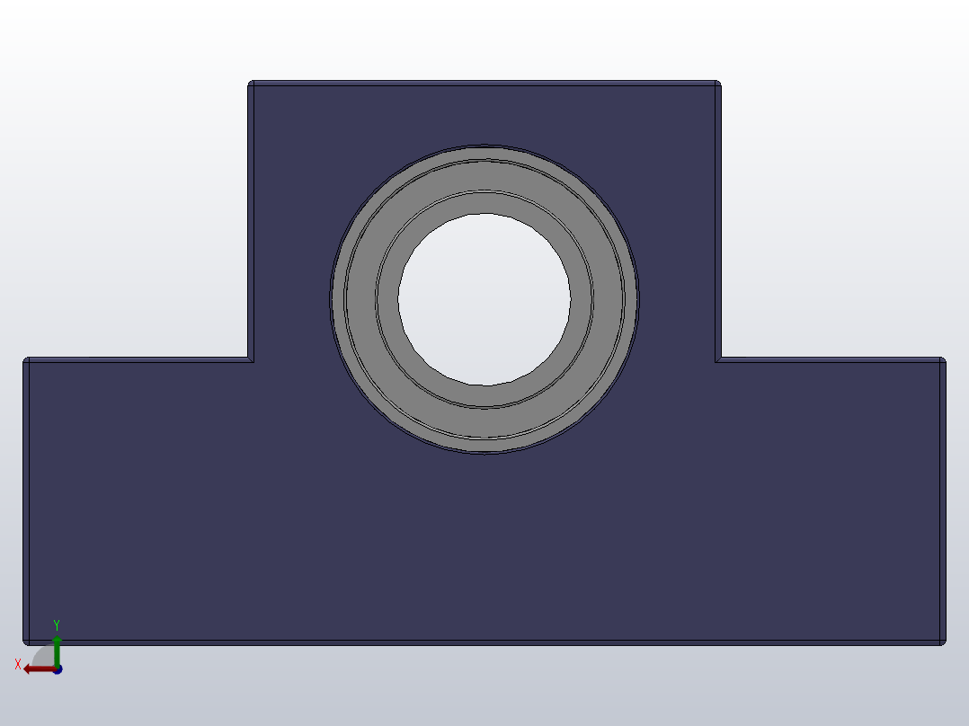 LEF支撑侧[LEF15]轴承固定座，轴承座，丝杠支座主视图