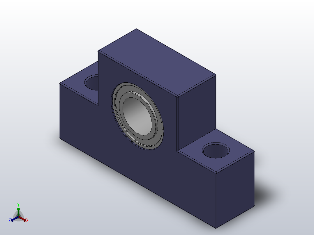 LEF支撑侧[LEF15]轴承固定座，轴承座，丝杠支座正等轴测图
