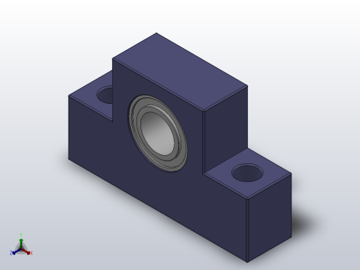 LEF支撑侧[LEF15]轴承固定座，轴承座，丝杠支座正等轴测缩略图