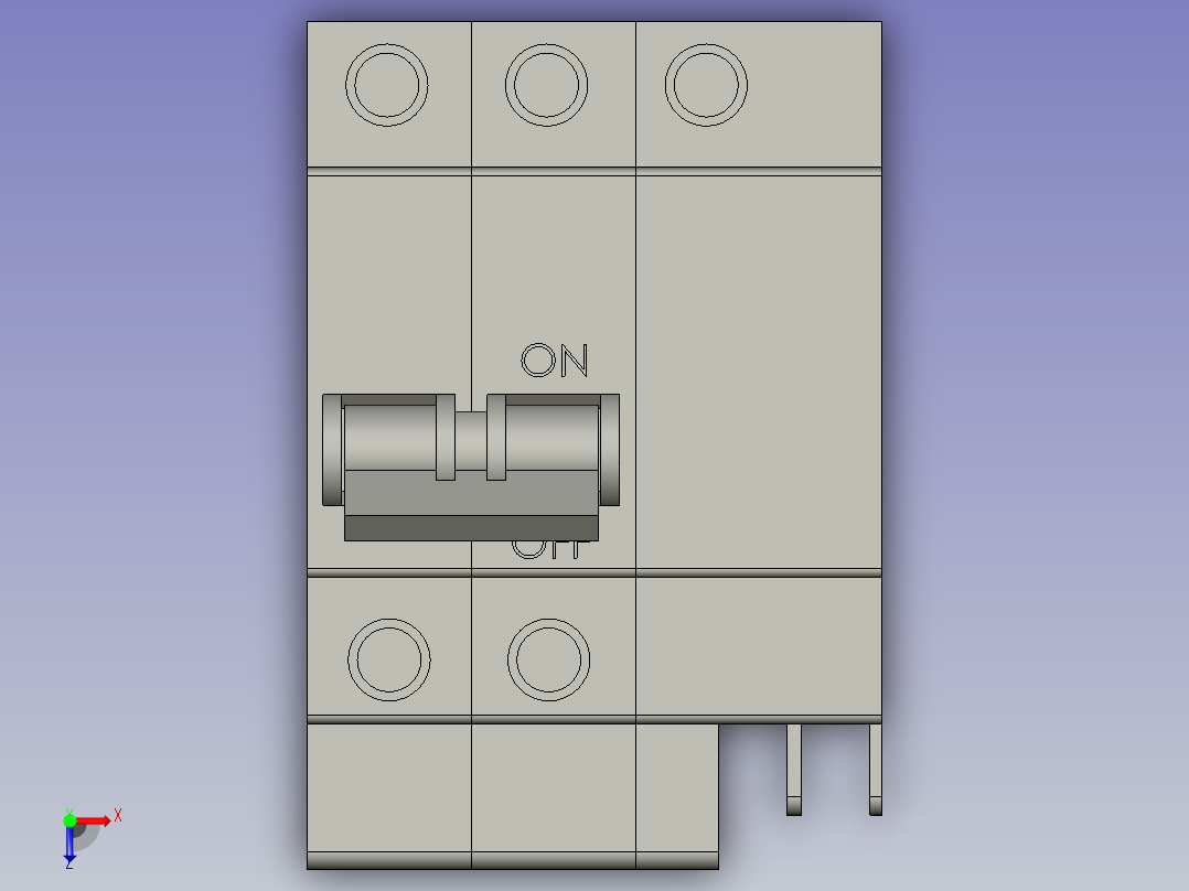 电控柜-111H000520漏电保护器DZ47LE-32_2P_C16A俯视图