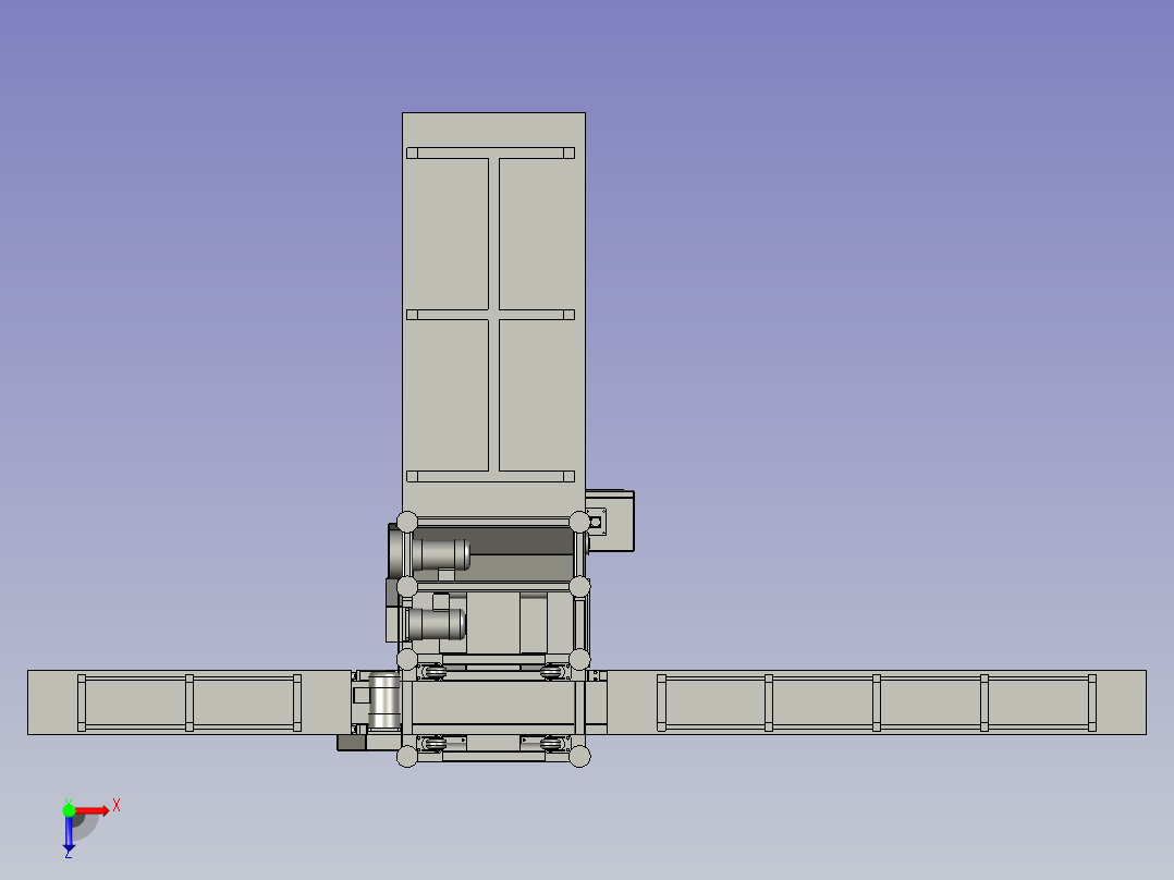 香肠自动分切装置俯视图
