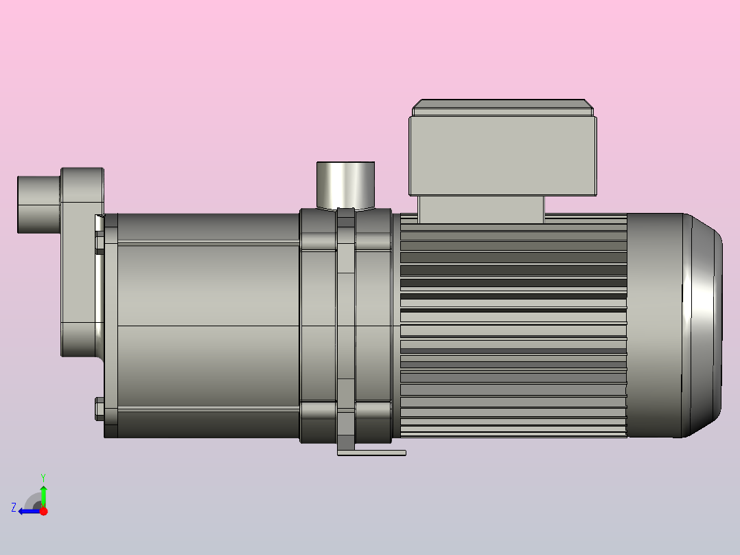 BM系列卧式多级离心泵[BM2-9X4T]右视图