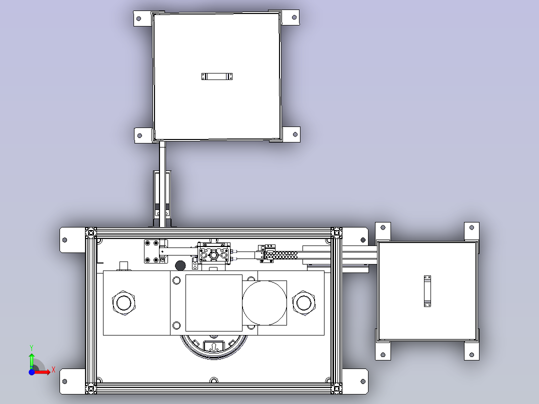 助力器壳体压机前视图