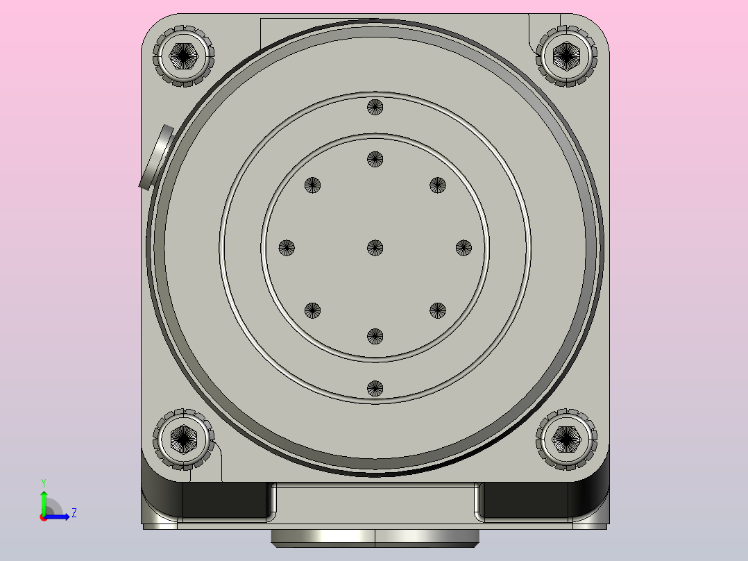 微型弧锥直交中空轴减速电机4rk25gn-cm-4gn3-180rc_asm左视图