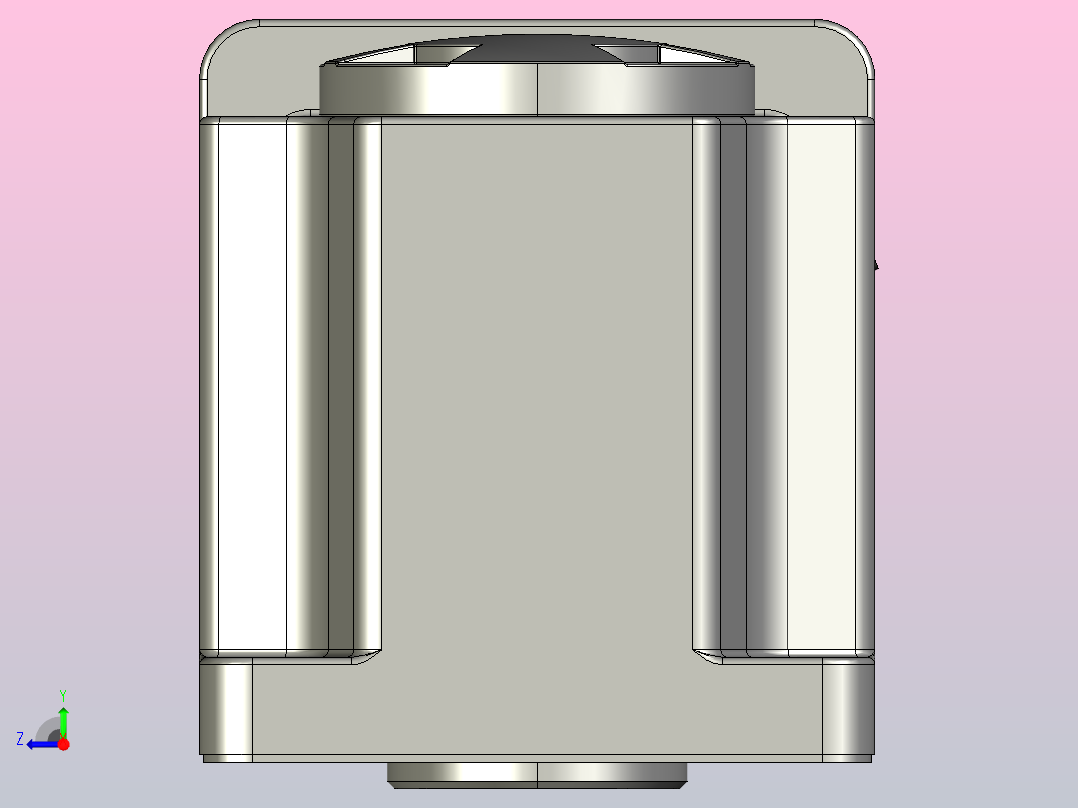 微型弧锥直交中空轴减速电机4rk25gn-cm-4gn3-180rc_asm右视图