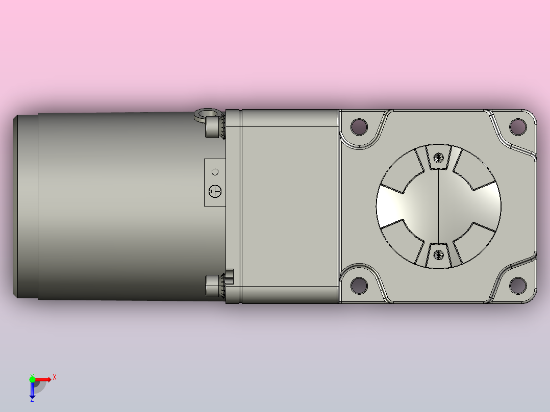微型弧锥直交中空轴减速电机4rk25gn-cm-4gn3-180rc_asm俯视图