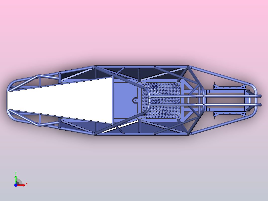 越野车框架前视图