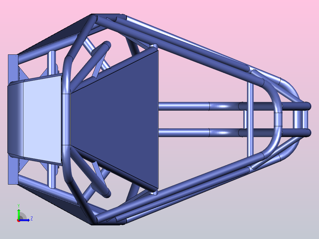越野车框架左视图