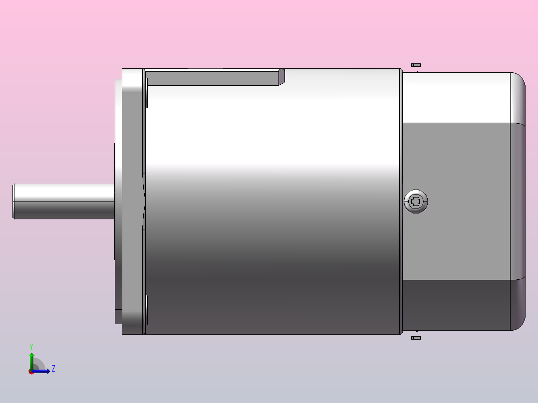 90系列微型交流减速电机--方箱体_5IK40.60RA-CF.sldprt左视图
