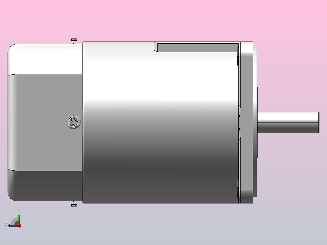 90系列微型交流减速电机--方箱体_5IK40.60RA-CF.sldprt右视图