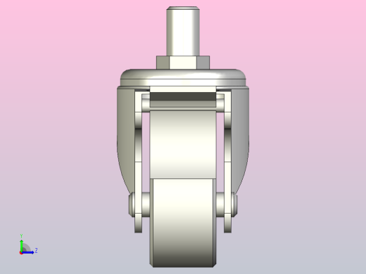轻载不锈钢型(35~50kg)螺纹双刹型脚轮[CANMHS38-U]左视缩略图