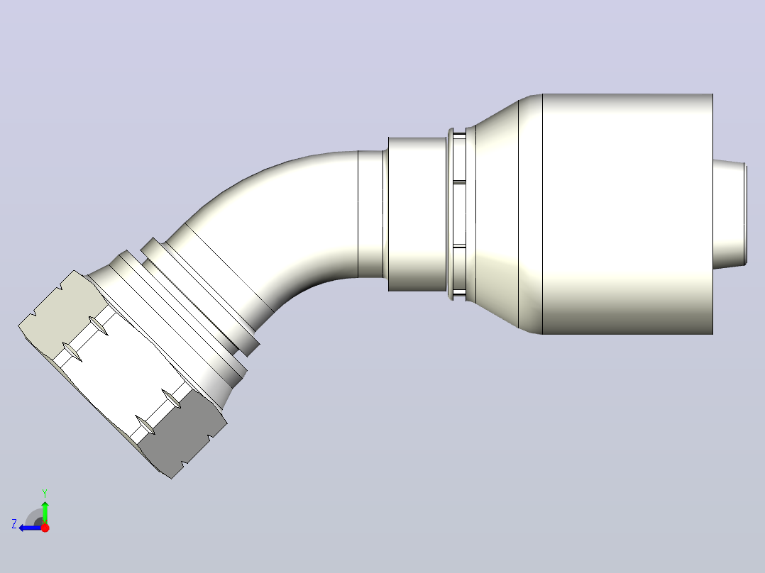 标准液压接头1b143-12-12右视图