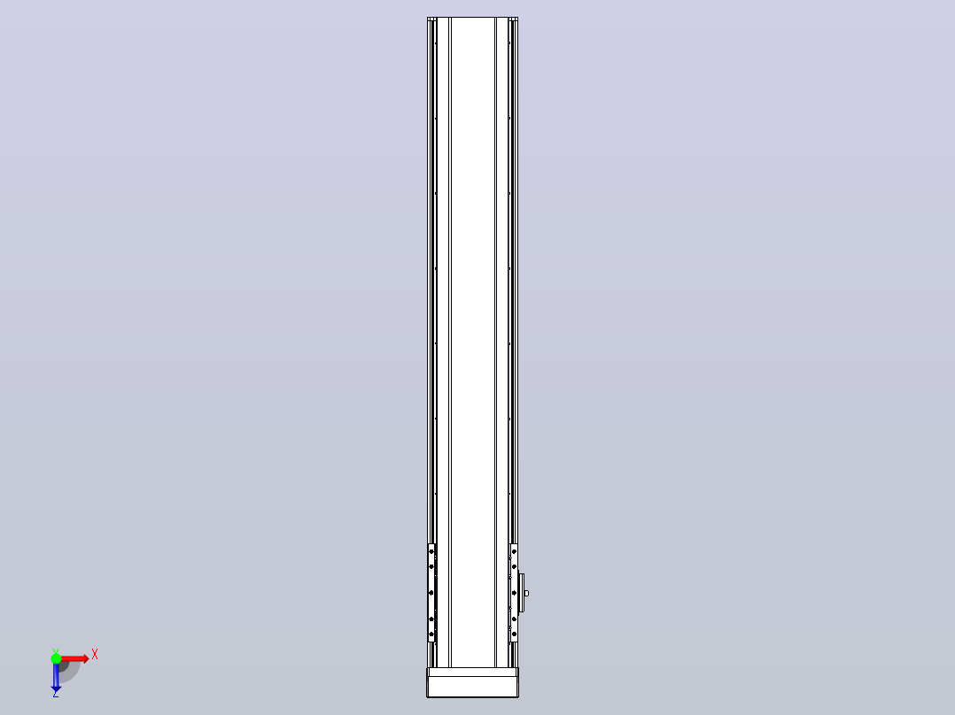 日规模组半封闭丝杆TPA-HNR-120D-1610C-L650-MP-Y-P40-N3俯视图
