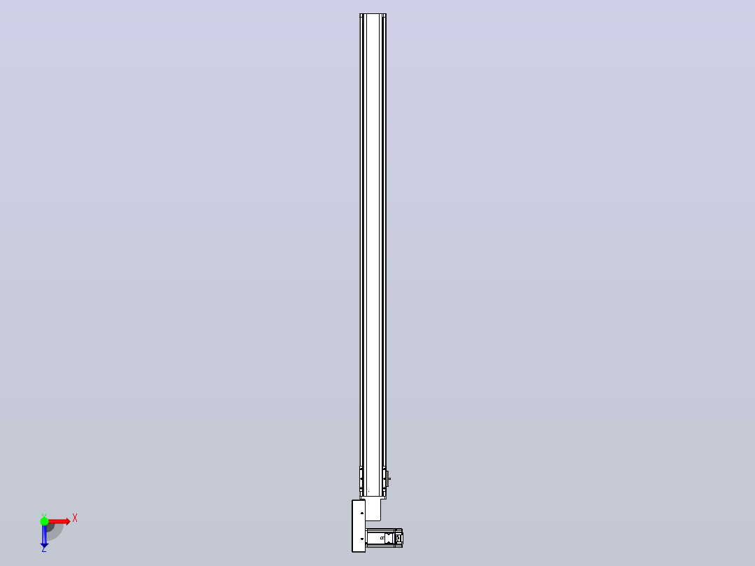 皮带直线轴半封闭可选导轨TPA-HNB-85S-90-L1350-ML-C-P20-N3俯视图