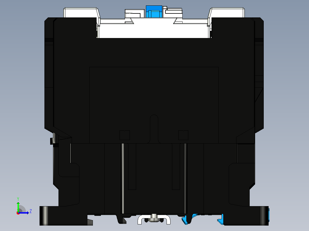 CJX2-8011N～9511N可逆交流接触器三维模型202204左视图