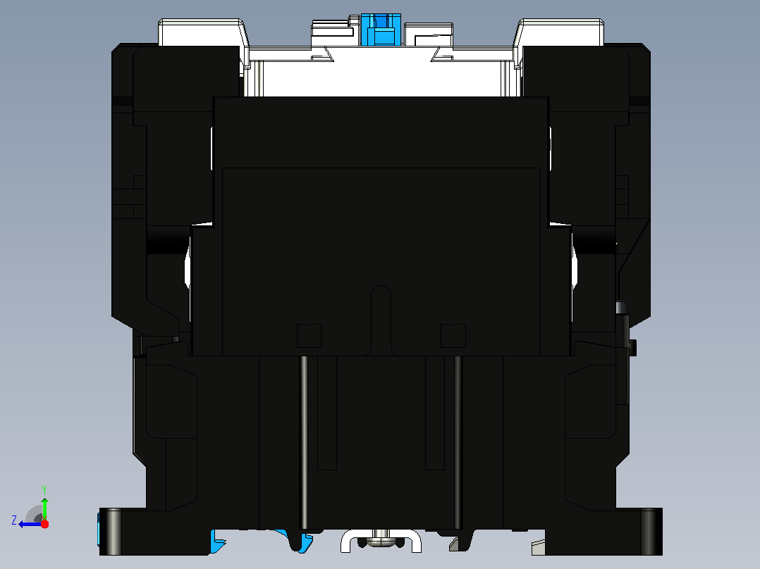 CJX2-8011N～9511N可逆交流接触器三维模型202204右视图
