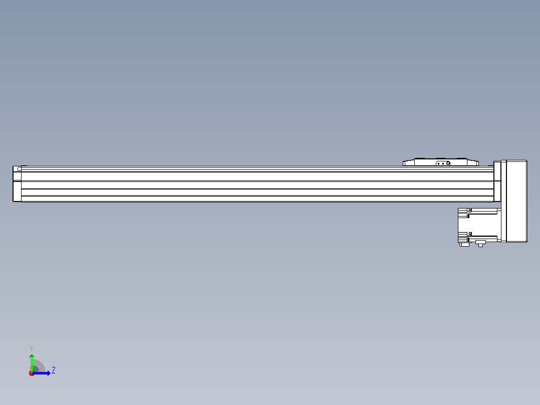 滚珠丝杠直线轴内置导轨TPA-GCR-80-1610C-L650-MP-M20-N3左视图