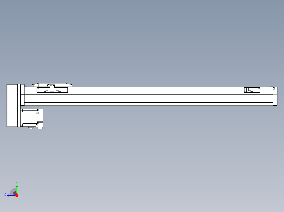 滚珠丝杠直线轴内置导轨TPA-GCR-80-1610C-L650-MP-M20-N3右视图