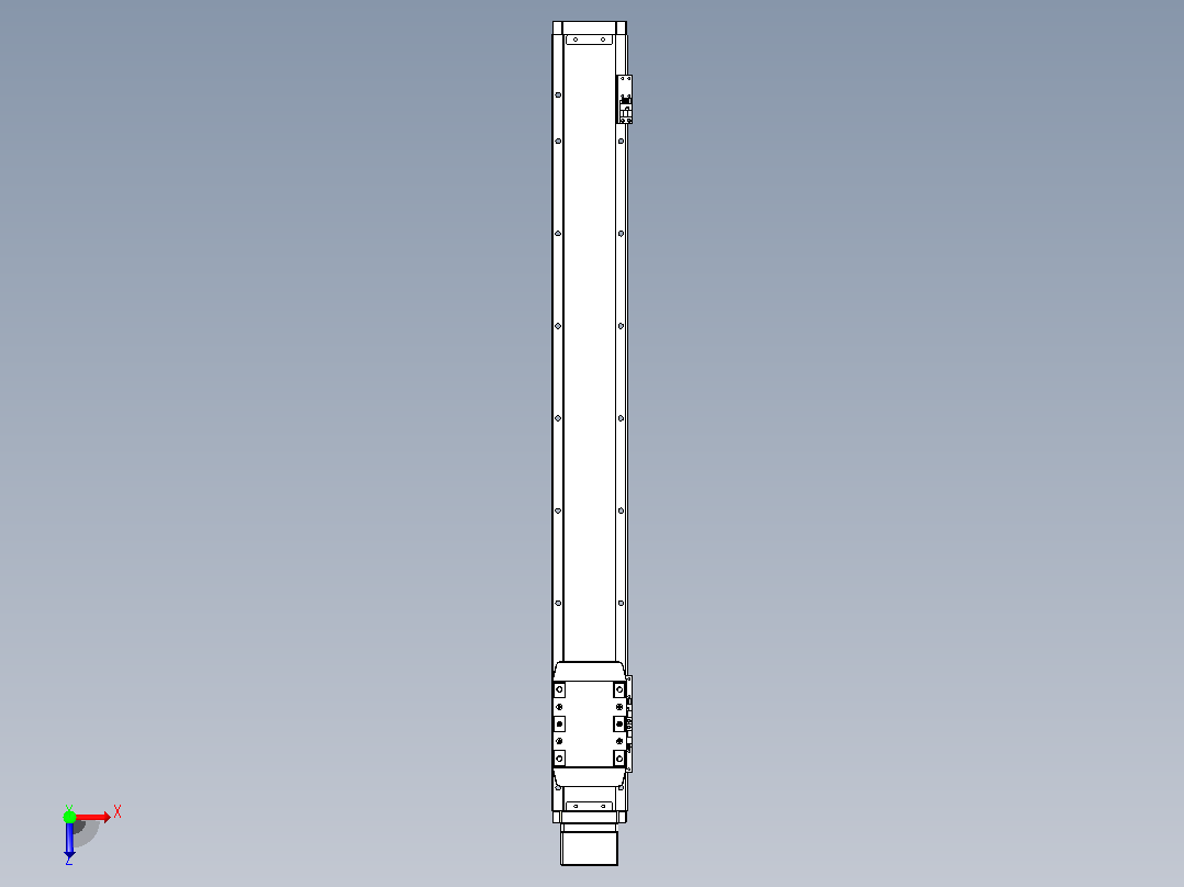 滚珠丝杠直线轴内置导轨TPA-GCR-80-1610C-L650-MP-M20-N3俯视图