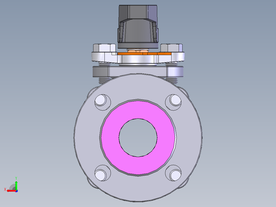 手动球阀User Library-MD52C150DN20-2后视图