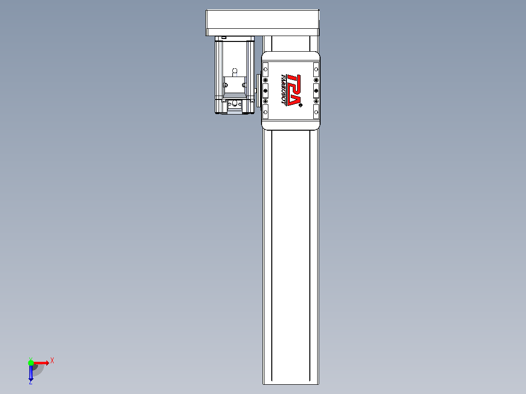 滚珠丝杠直线轴带导轨全封闭TPA-HCR-85D-1610C-L350-MR-C-P20-N3俯视图