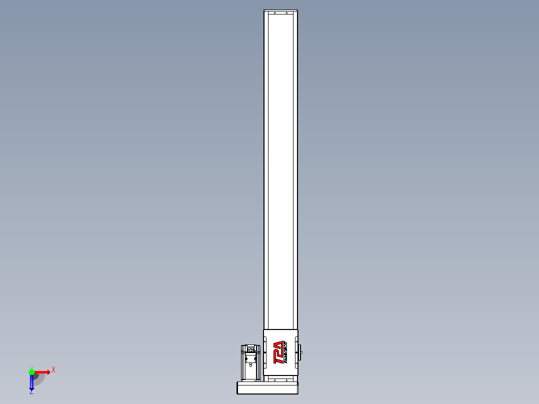 滚珠丝杠直线轴带导轨全封闭TPA-HCR-110D-1610C-L1000-ML-C-P40-N3俯视图