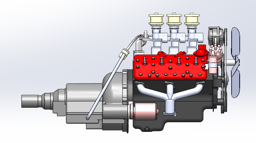 V8发动机模型图