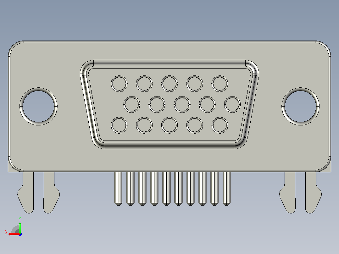 VGA 连接器后视图