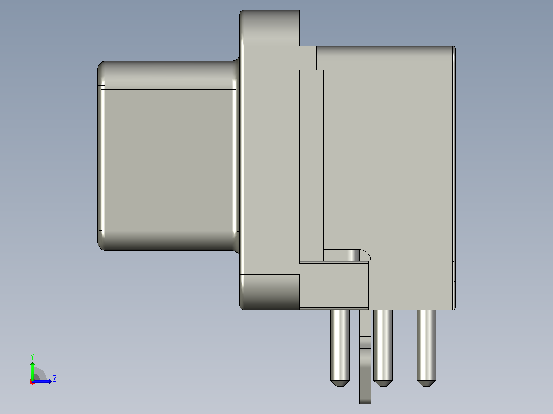 VGA 连接器左视图