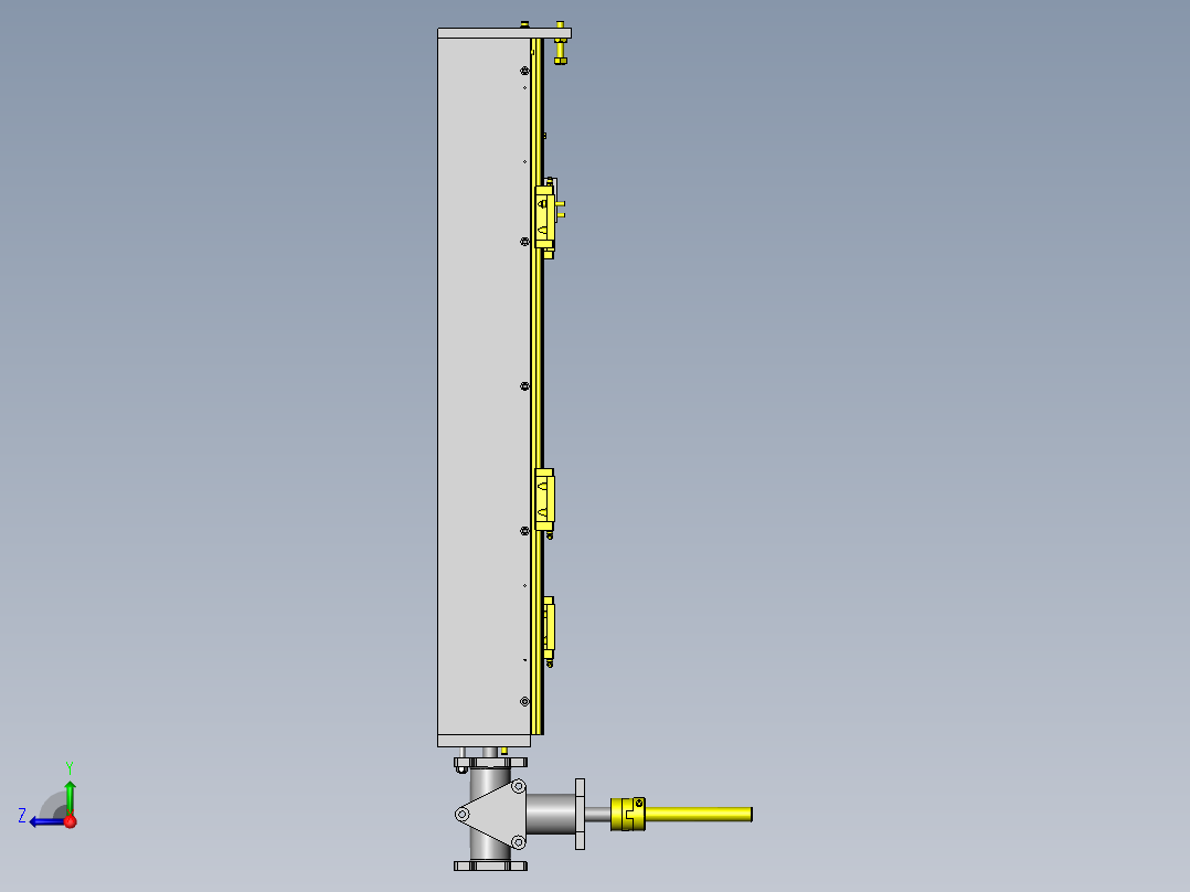 2个滚珠丝杠同时驱动左视图