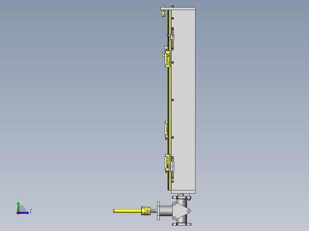 2个滚珠丝杠同时驱动右视图