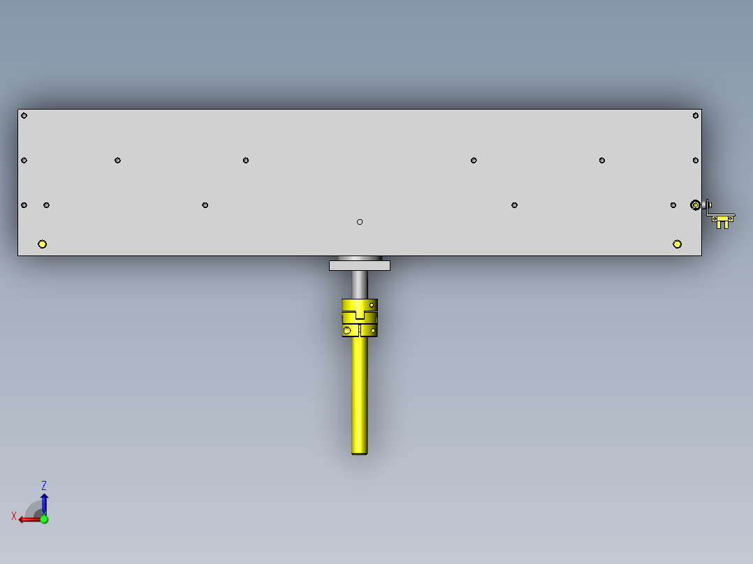 2个滚珠丝杠同时驱动俯视图