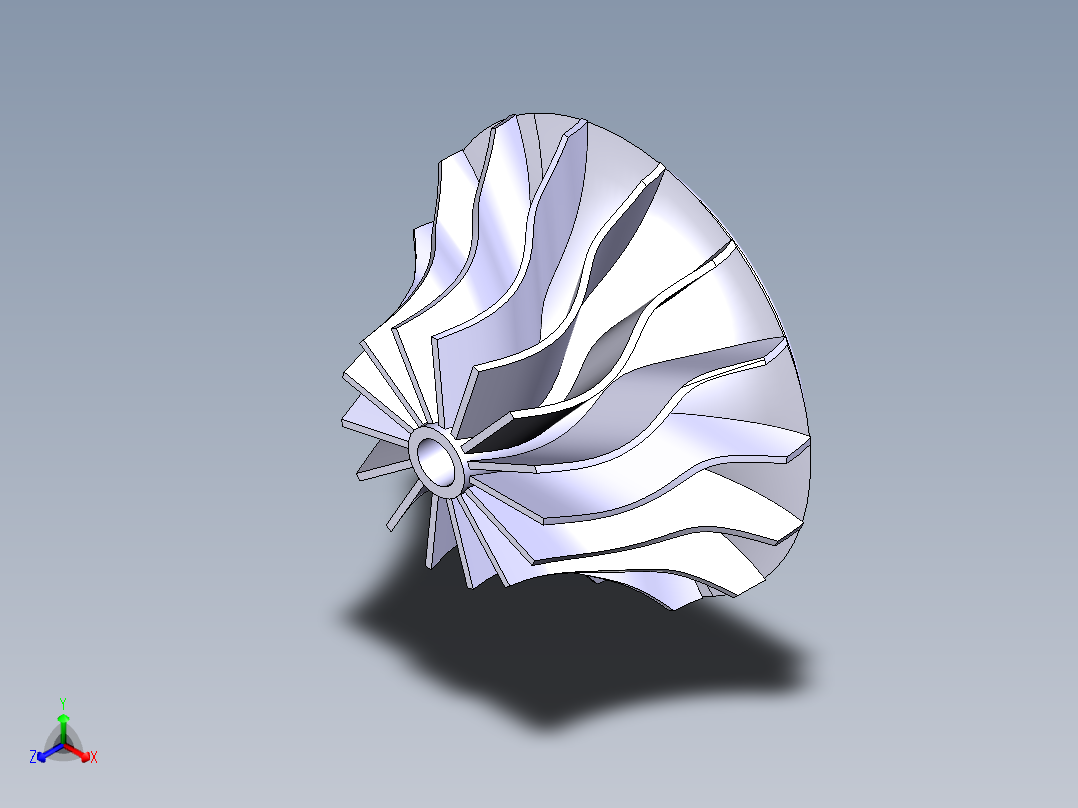 涡轮叶正等轴测图