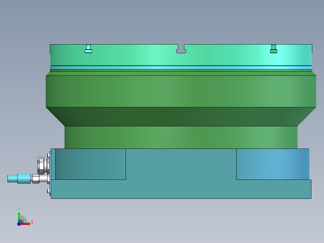 T491 回转工作台前视图