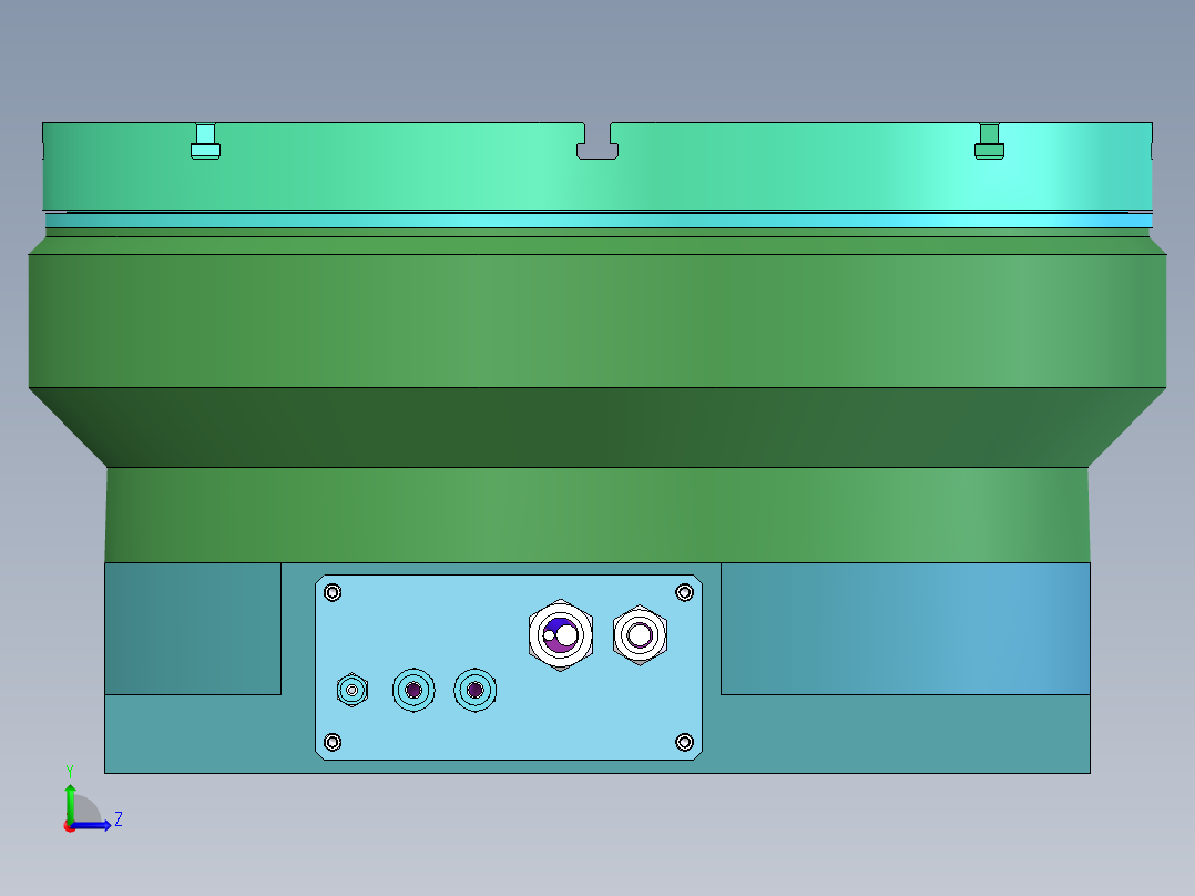 T491 回转工作台左视图