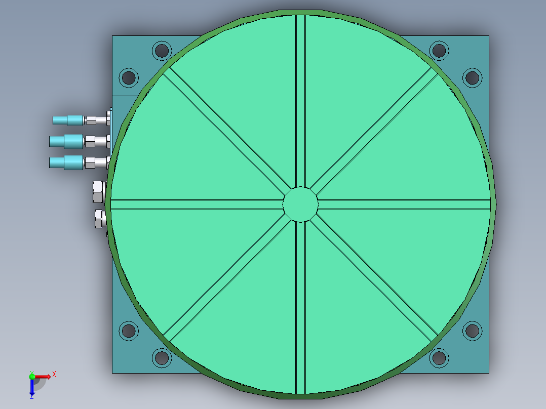 T491 回转工作台俯视图
