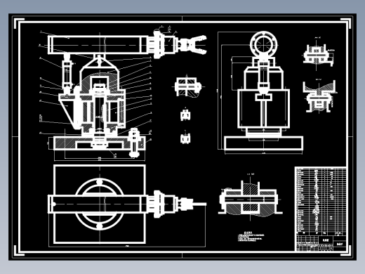 自动线上料机械手机械部分设计 包含CAD图纸和说明文档参考