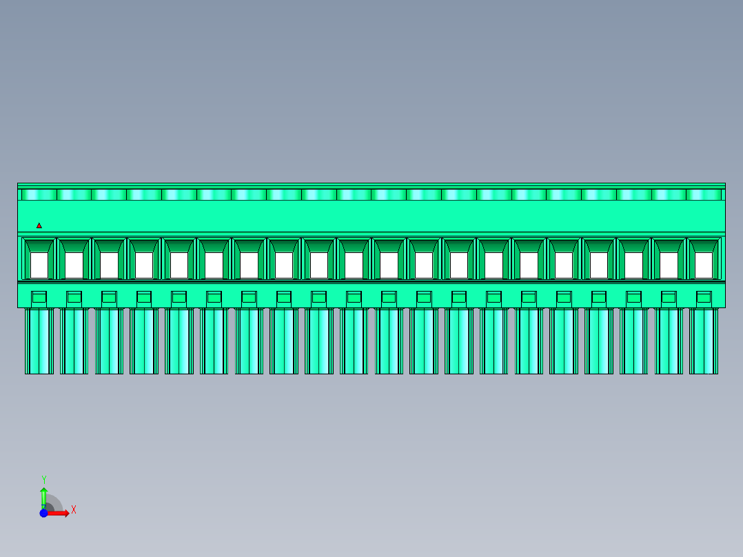 DEGSON 15EDG 系列 3.5mm 插拔式接线端子 FullPack-15EDGKB-3.5-20P-14-00AH前视图