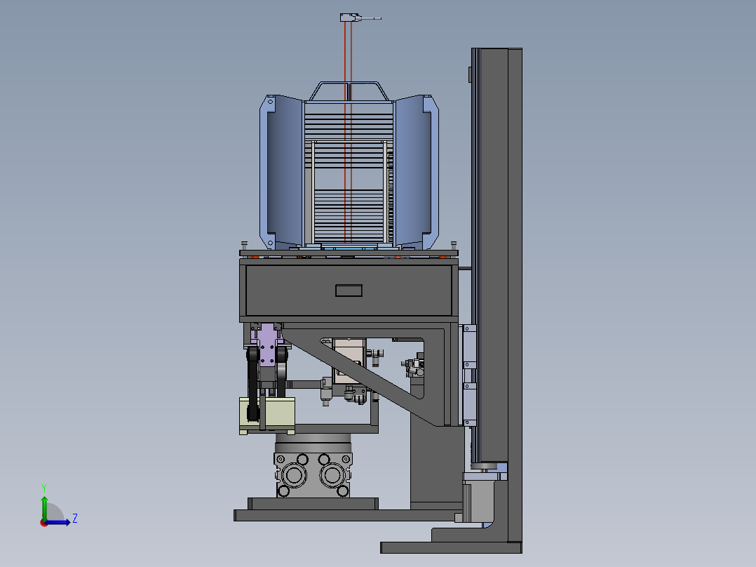 精圆老化测试上料机构左视图