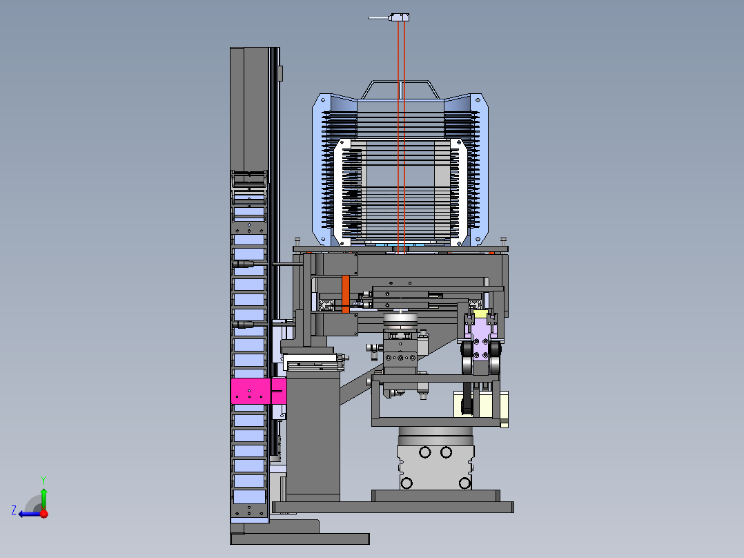 精圆老化测试上料机构右视图