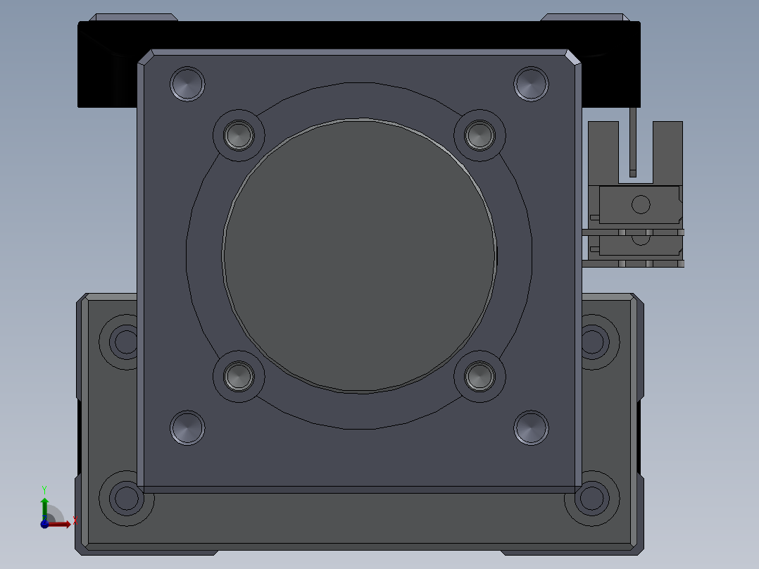 电动滑台模组SDH80直连模组（配台达电机）前视图